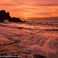 Buy canvas prints of Big Sur RedSunset by David Hare