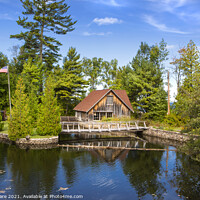 Buy canvas prints of Michigan Lakeside Mill Cottage by David Hare