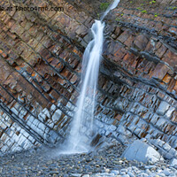 Buy canvas prints of Sandymouth Falls by David Hare