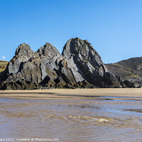 Buy canvas prints of Three Cliffs by David Hare