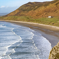 Buy canvas prints of Rhossili Bay by David Hare