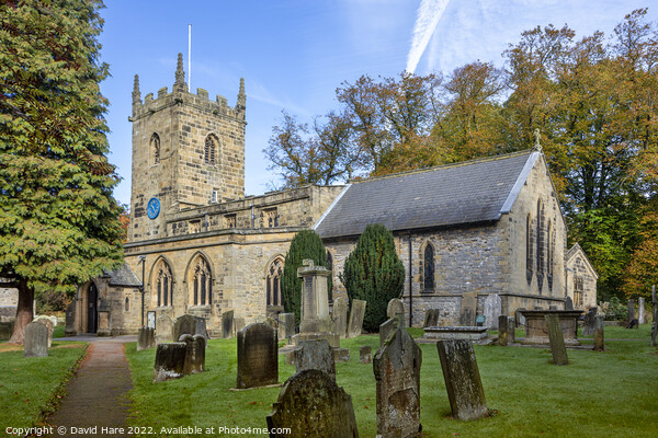 St Lawrence's Church, Eyam. Picture Board by David Hare