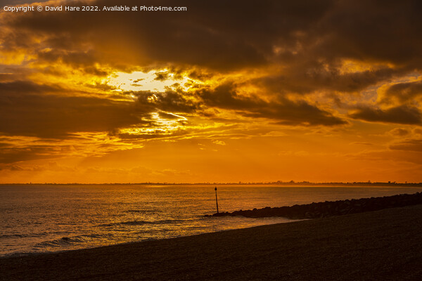 Hythe sunset Picture Board by David Hare