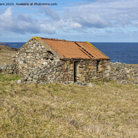 Buy canvas prints of Stone Building on coast of Scotland by David Hare