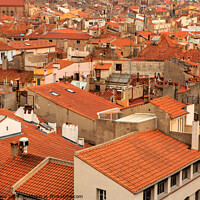 Buy canvas prints of Perpignan Rooftops by David Hare