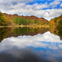 Buy canvas prints of Lakeland reflections by David Hare