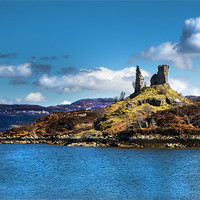 Buy canvas prints of Castle Moil, Kyleakin, Scotland. by David Hare
