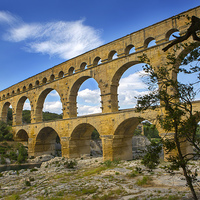 Buy canvas prints of Pont du Gard by David Hare