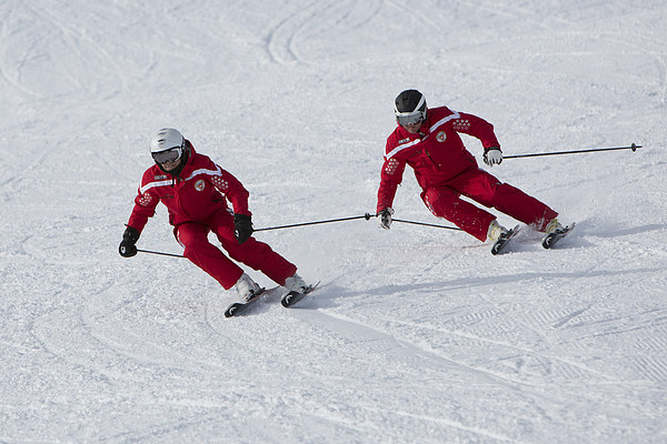 Synchronised Skiing Picture Board by David Hare