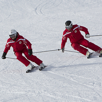 Buy canvas prints of Synchronised Skiing by David Hare