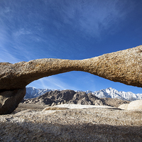 Buy canvas prints of Lathe Arch, Alabama Hills. by David Hare