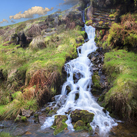 Buy canvas prints of Peak District Falls by David Hare