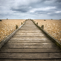 Buy canvas prints of Dungeness Beach Walkway by David Hare