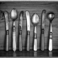 Buy canvas prints of  Old Cutlery by David Hare