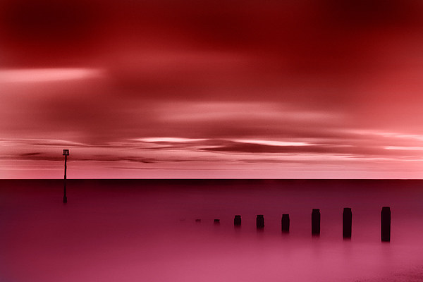  Long red sunset Picture Board by David Hare