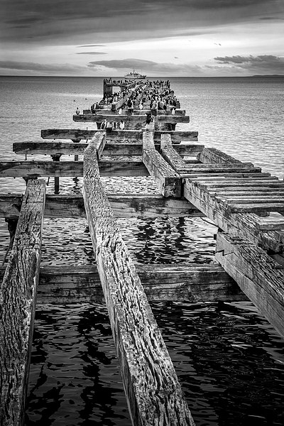Derelict Pier Picture Board by David Hare