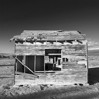 Buy canvas prints of  Derelict Shack in Apple Valley. by David Hare