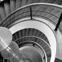 Buy canvas prints of  Curved Stairs by David Hare