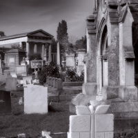 Buy canvas prints of  Kensal Green Cemetery 2 by David Hare