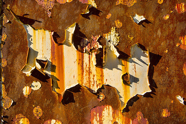  Paint on rust Picture Board by David Hare