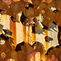 Buy canvas prints of  Paint on rust by David Hare