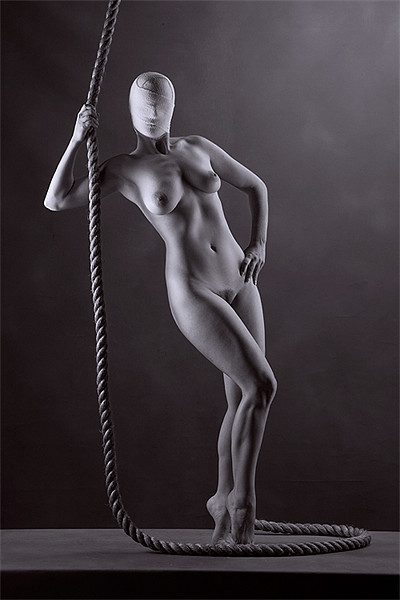 Nude with rope. Picture Board by David Hare