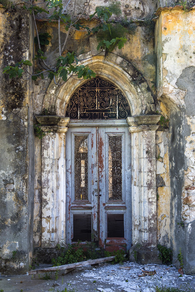 Derelict Doorway Picture Board by David Hare