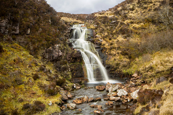 Moorland Waterfall Picture Board by David Hare
