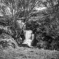 Buy canvas prints of Ardvreck Castle Waterfall by David Hare