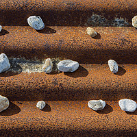 Buy canvas prints of Pebbles on Rust by David Hare