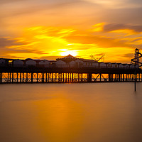 Buy canvas prints of Sunset Over Herne Bay Pier by David Hare