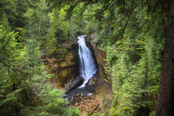 Miners Falls, Munising. Picture Board by David Hare