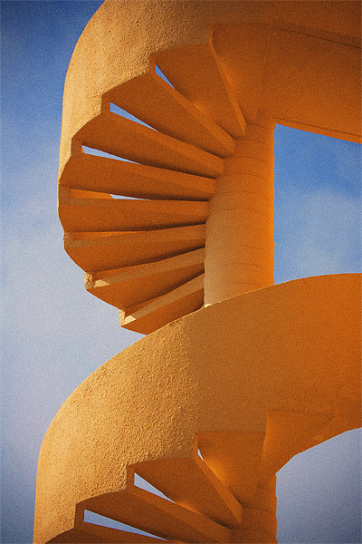 Golden Stairway Picture Board by David Hare