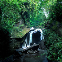 Buy canvas prints of Welsh waterfall by David Hare