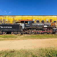 Buy canvas prints of Derelict steam train, Trinidad by David Hare