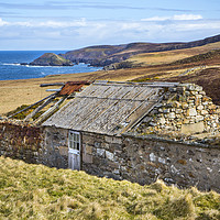 Buy canvas prints of Derelict Highland Croft by David Hare