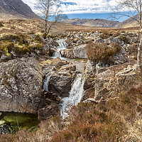 Buy canvas prints of Falls in Glencoe by David Hare