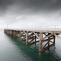 Buy canvas prints of Old Wooden Pier by David Hare