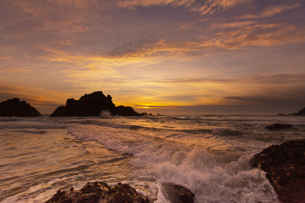 Big Sur Sunset Picture Board by David Hare