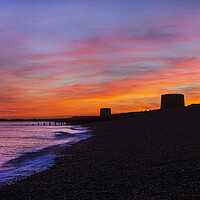 Buy canvas prints of Martello Sunset by David Hare