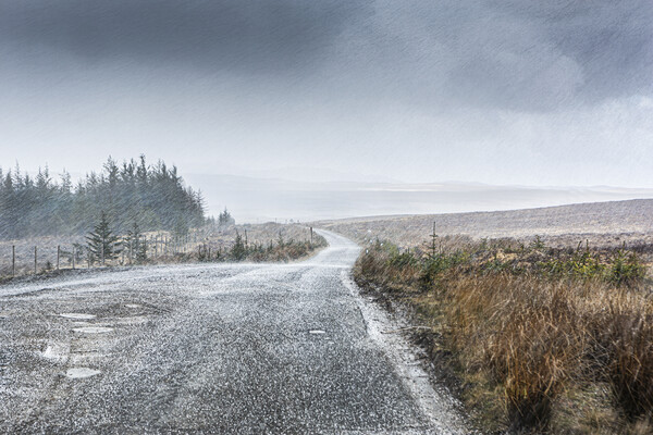 Highland Hailstorm Picture Board by David Hare