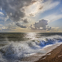 Buy canvas prints of Evening Waves by David Hare