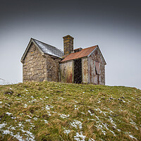 Buy canvas prints of Snowswept Cottage by David Hare