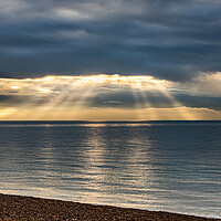 Buy canvas prints of Sunrise over the English Channel by David Hare