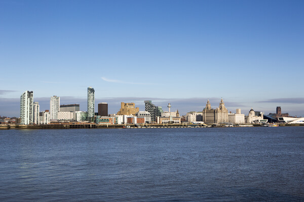 Liverpool Skyline Picture Board by David Hare