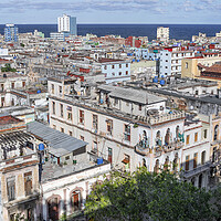 Buy canvas prints of Rooftops of Havana by David Hare
