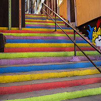 Buy canvas prints of Stairs of Valparaiso by David Hare