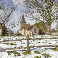 Buy canvas prints of Postling Church by David Hare