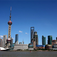 Buy canvas prints of Pudong Skyline-Shanghai by Jim Leach