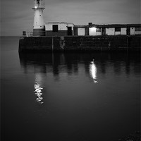 Buy canvas prints of newlyn harbour lighthouse by jon betts